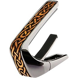 Thalia Deluxe Series Black Chrome Guitar Capo Stars... Thalia Deluxe Series Black Chrome Guitar Capo Hawaiian Koa Celtic Knot