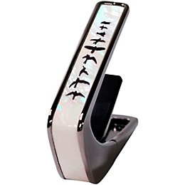 Thalia Deluxe Series Black Chrome Guitar Capo Birds on Pearl