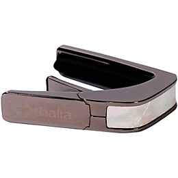 Thalia Deluxe Series Black Chrome Guitar Capo Birds on Pearl