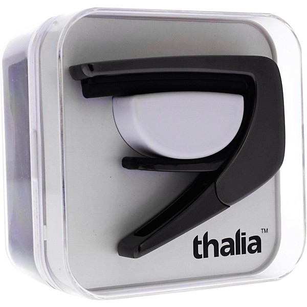 Thalia Deluxe Series Black Chrome Guitar Capo Birds on Pearl