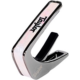 Thalia x Taylor Guitar Black Chrome Capo White Pearl W/ Black Logo