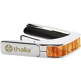 Thalia Exotic Series Chrome Guitar Capo AAA Hawaiian Koa Inlay