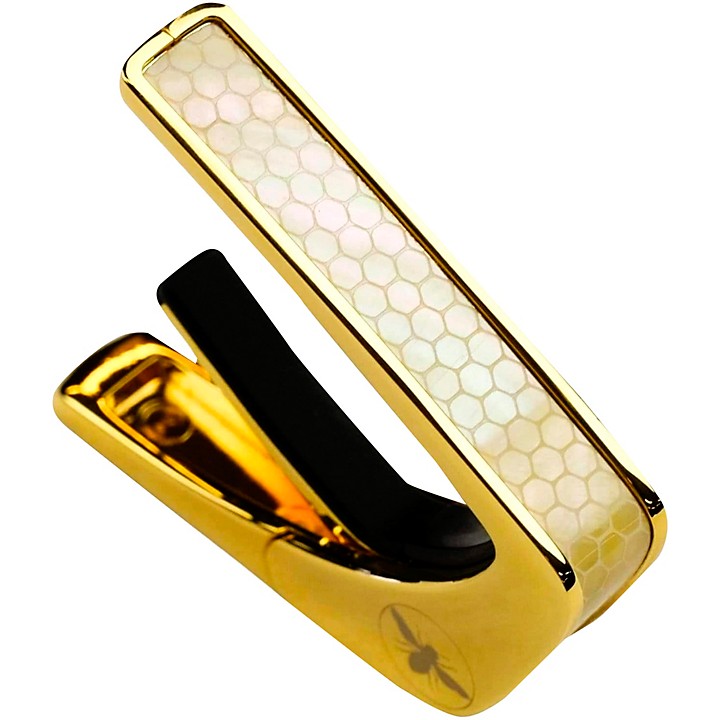 Thalia Premium Series Gold Guitar Capo Vintage Pearl Save