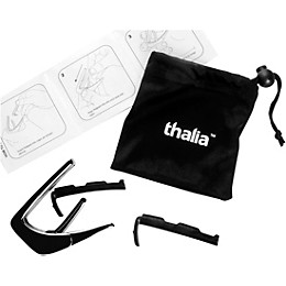 Thalia Premium Series Black Chrome Guitar Capo Pearl Dragon Scales
