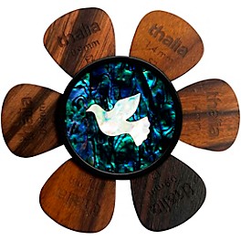 Thalia Pick Puck Pick Holder Yin Yang Night & Day Hawaiian Koa Thalia Pick Puck Pick Holder Blue Abalone with White Dove