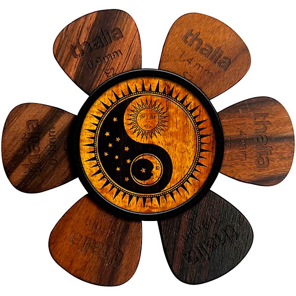 Thalia Pick Puck Pick Holder Yin Yang Night & Day Hawaiian Koa