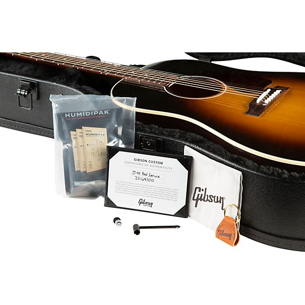 Gibson J-45 Standard Red Spruce Limited-Edition Acoustic-Electric Guitar Vintage Sunburst