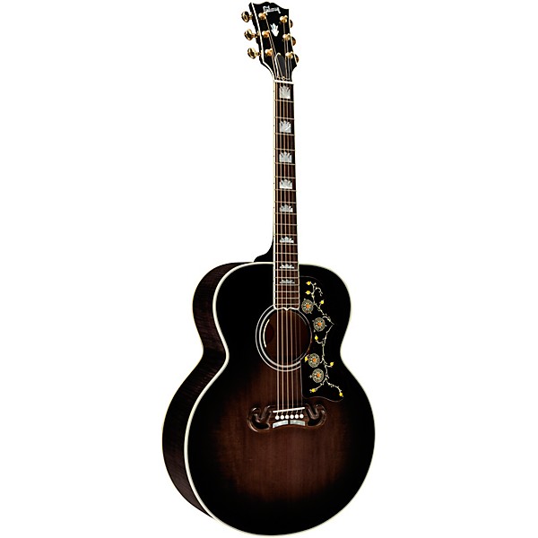 Gibson SJ-200 Standard 5A Flame Limited-Edition Acoustic-Electric Guitar Cobra Burst