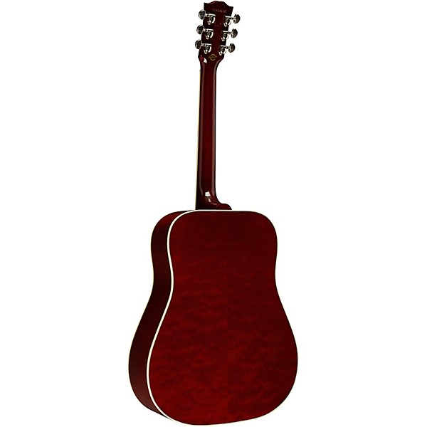 Gibson Hummingbird Standard 3A Quilt Limited-Edition Acoustic-Electric Guitar Wine Red