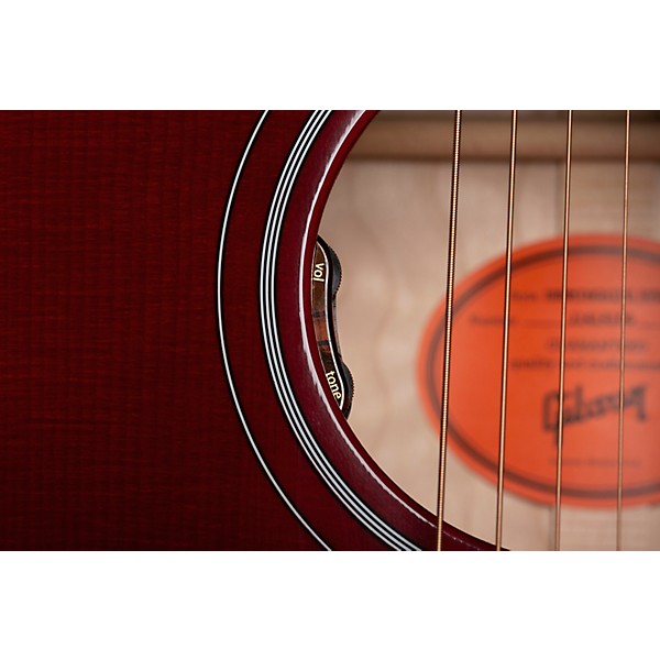 Gibson Hummingbird Standard 3A Quilt Limited-Edition Acoustic-Electric Guitar Wine Red