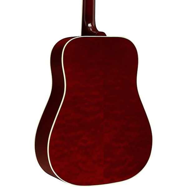 Gibson Hummingbird Standard 3A Quilt Limited-Edition Acoustic-Electric Guitar Wine Red