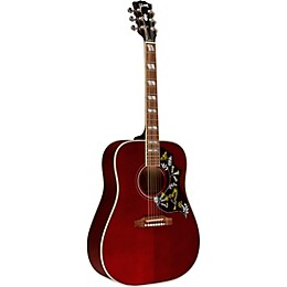 Gibson Hummingbird Standard 3A Quilt Limited-Edition Acoustic-Electric Guitar Wine Red