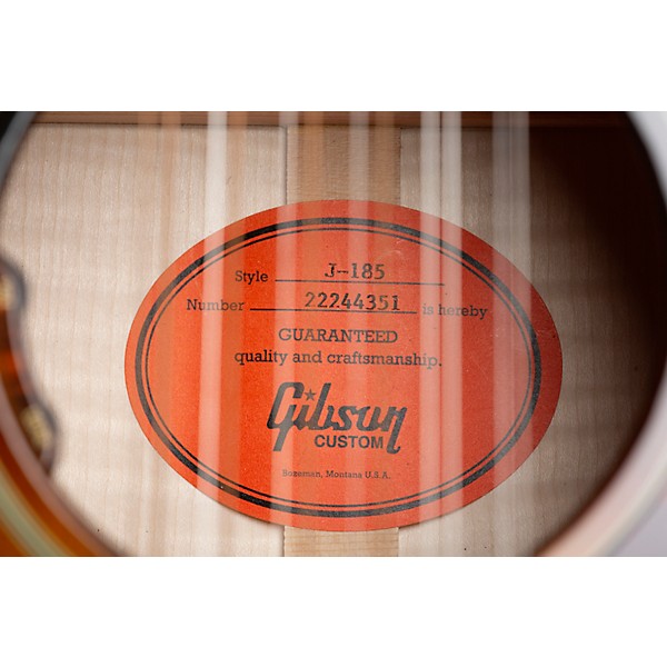 Gibson J-185 12-String Limited-Edition Acoustic-Electric Guitar Vintage Sunburst