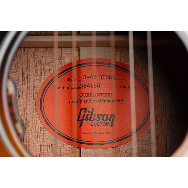 Gibson 50's J-45 Original Bison Limited-Edition Acoustic-Electric Guitar Vintage Sunburst