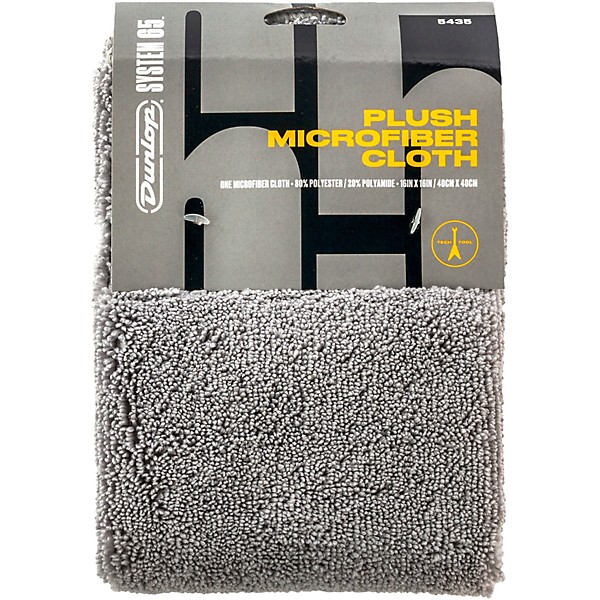 Dunlop System 65 Plush Microfiber Cloth Gray