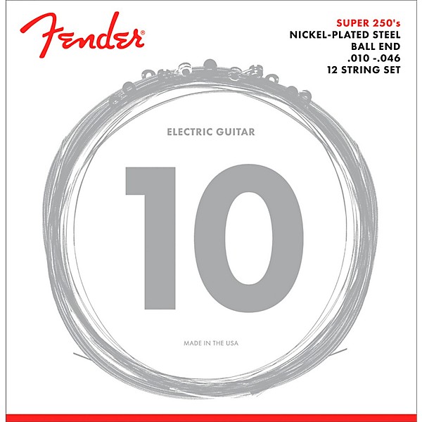 Fender Super 250's Nickel-Plated Steel Electric 12-String Set 10 - 46