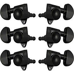 GROVER Rotomatics 102 Series Standard Button Tuning Machines Black Chrome