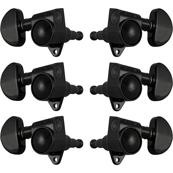GROVER Rotomatics 102 Series Standard Button Tuning Machines Black Chrome