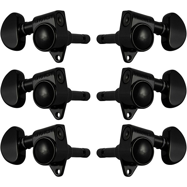 GROVER Locking Rotomatics 106 Series Tuning Machines Black Chrome