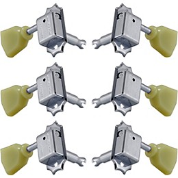 GROVER 3+3 Vintage Deluxe 133 Series Keystone Button Tuning Machines Chrome