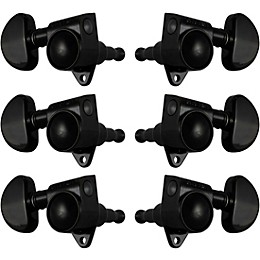 GROVER Rotomatics With 18:1 Gear Ratio 102-18 Series Standard Button Tuning Machines Black Chrome