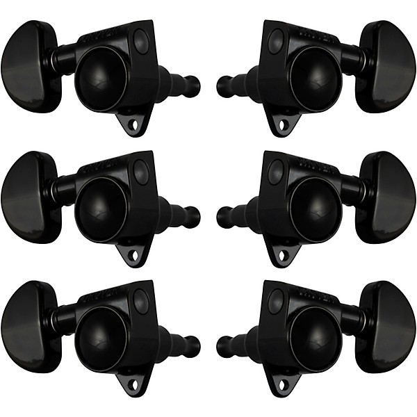 GROVER Rotomatics With 18:1 Gear Ratio 102-18 Series Standard Button Tuning Machines Black Chrome