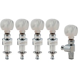 GROVER Planetary Round Pearloid Button Tuning Pegs Chrome
