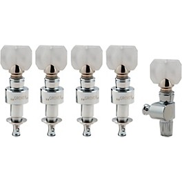 GROVER Planetary Square Pearloid Button Tuning Pegs Nickel GROVER Planetary Square Pearloid Button Tuning Pegs Chrome