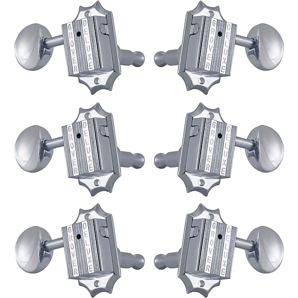 GROVER Deluxe 136 Series Tuning Machines Chrome 3+3