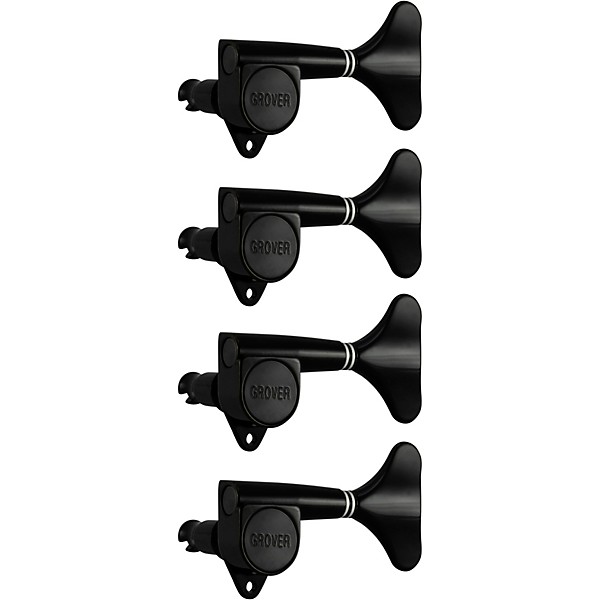 GROVER Mini Bass 144 Series Tuning Machines Black Chrome 4-in-line