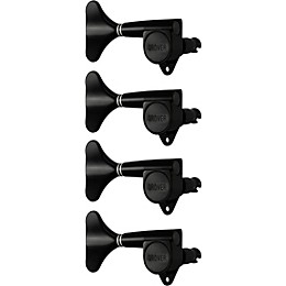 GROVER Mini Bass 144 Series Tuning Machines Black Chrome Reverse 4-in-line