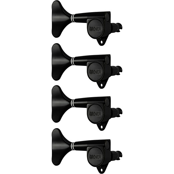 GROVER Mini Bass 144 Series Tuning Machines Black Chrome Reverse 4-in-line