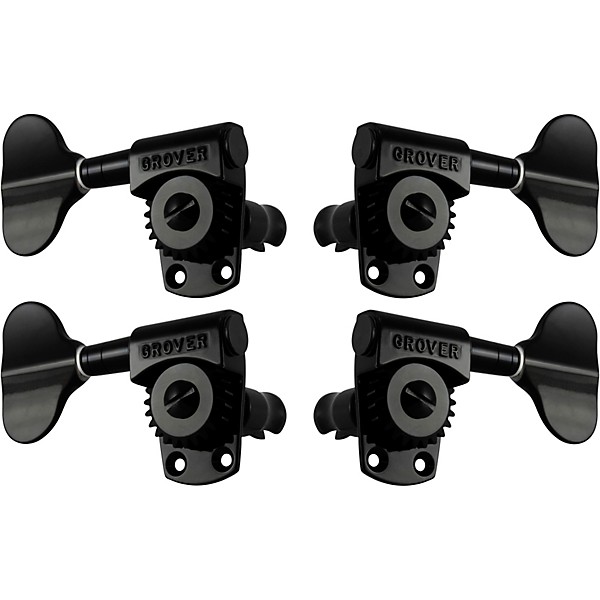 GROVER Titan Electric Bass 145 Series Tuning Machines Black Chrome 2+2