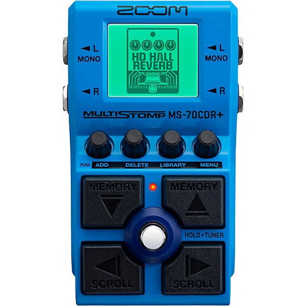 Zoom MS-70CDR+ MultiStomp Chorus/Delay/Reverb Effects Pedal Blue