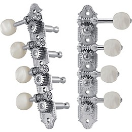 GROVER Professional Mandolin F Style 409 Series Pearloid Button Tuning Machines Chrome