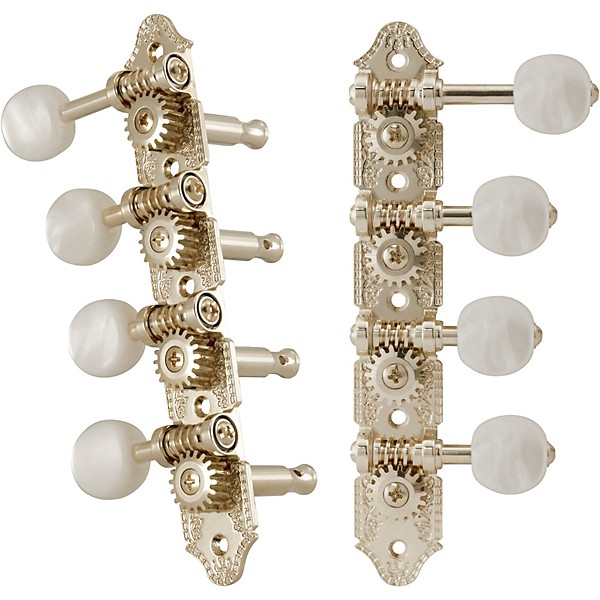 GROVER Professional Mandolin F Style 409 Series Pearloid Button Tuning Machines Nickel