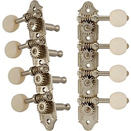 GROVER Professional Mandolin A Style 409 Series White Button Tuning Machines Nickel