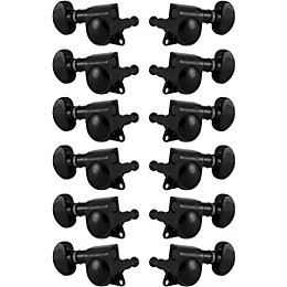 GROVER Mid-Size Rotomatics 305 Series Tuning Machines Black Chrome 6+6