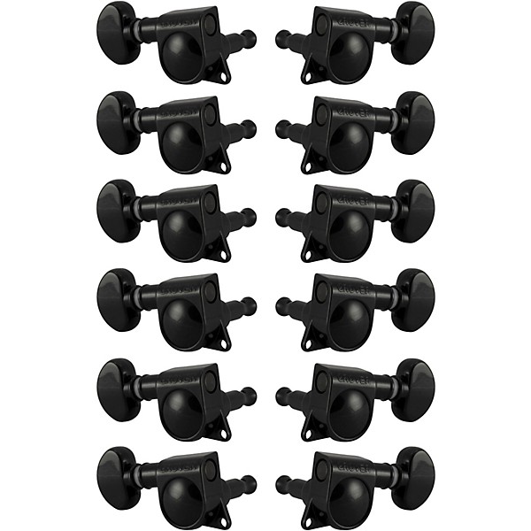 GROVER Mid-Size Rotomatics 305 Series Tuning Machines Black Chrome 6+6