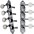 GROVER Professional Mandolin A Styl... GROVER Professional Mandolin A Style 409 Series Pearloid Button Tuning Machines Chrome