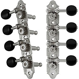 GROVER Professional Mandolin A Style 409 Series Black Button Tuning Machines Chrome