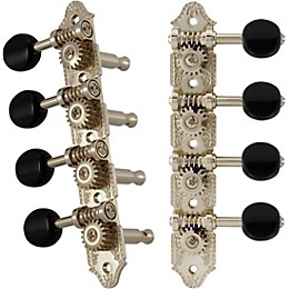 GROVER Professional Mandolin A Style 409 Series Black Button Tuning Machines Nickel