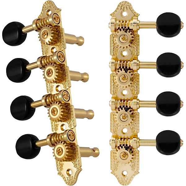 GROVER Professional Mandolin A Style 409 Series Black Button Tuning Machines Gold