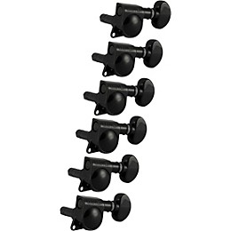 GROVER Mid-Size Locking Rotomatics 406 Series Tuning Machines Black Chrome 6-in-line