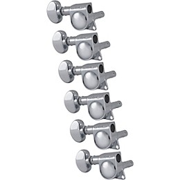 GROVER Mid-Size Locking Rotomatics 406 Series Tuning Machines Chrome Reverse 6-in-line