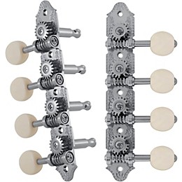 GROVER Professional Mandolin Vintage A Style 409 Series White Button Tuning Machines Chrome