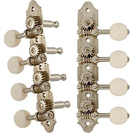 GROVER Professional Mandolin Vintage A Style 409 Series White Button Tuning Machines Nickel