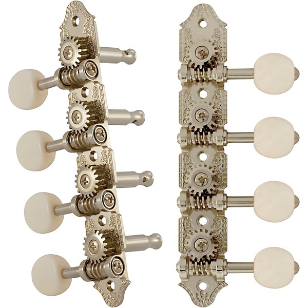 GROVER Professional Mandolin Vintage A Style 409 Series White Button Tuning Machines Nickel