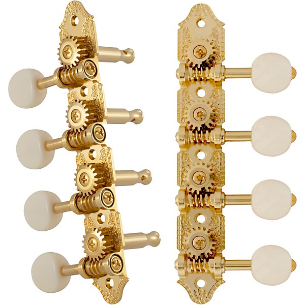 GROVER Professional Mandolin Vintage A Style 409 Series White Button Tuning Machines Gold