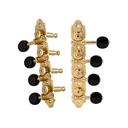 GROVER Professional Mandolin Vintage F Style 409 Series Black Button Tuning Machines Gold